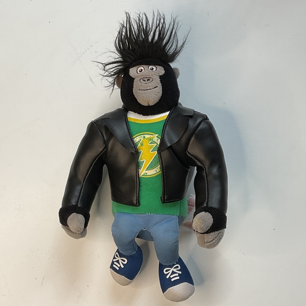 Ty Black Jacket Plush Toy with Green Shirt